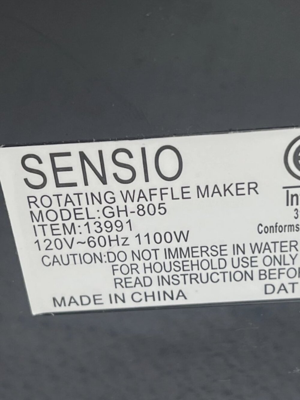 Bella Sensio GH-805 Rotating Belgian Waffle Maker Nonstick - Picture 4 of 6